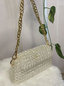 White Beads Bag