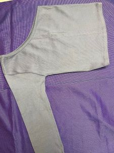 Gray One-Shoulder Crop Top