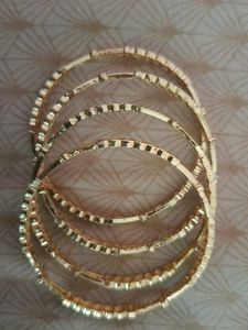 Gold Tone Bangle Set
