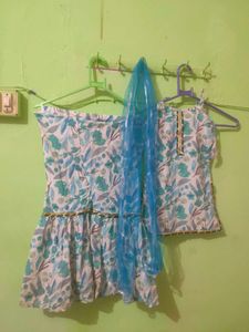 Floral Print Girls&#39; Outfit