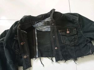 crop denim jacket