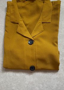 Colors of Earth Mustard Corduroy Top