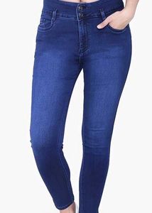 Dark Wash High-Waisted Skinny Jeans