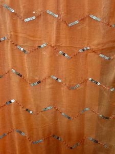Orange Sequin Dupatta
