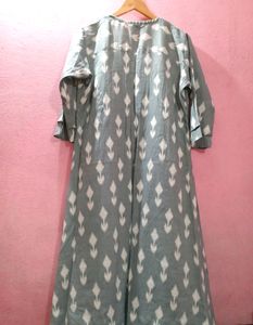 La Fille Grey Printed Women&#39;s Kurti, Size: XXXL
