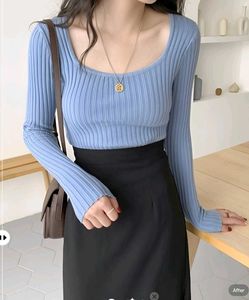 New with tag H&M Pinterest Blue Ribbed Knit Long S