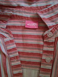 Red Striped Sleeveless Knee length Jumpsuit