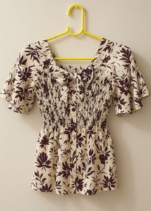 Floral Smocked Top