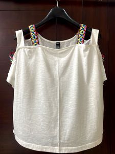 Batwing Cold Shoulder Tape Top