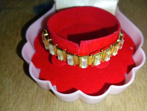Gold & Crystal Link Bracelet
