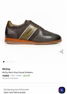 McCoy Men&#39;s Grey Casual Sneakers
