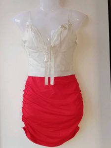 White Lace Trim Cami Top