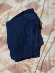 Blue Tie Waist Shorts
