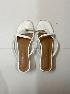 White Heel Sandals