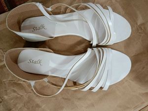 White Slip On Sandal