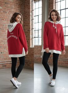 Red &amp; White Hoodie