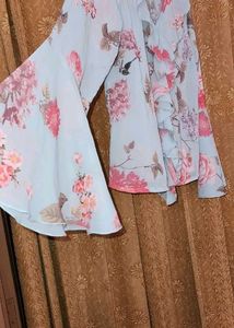 Front Flaired Floral Top