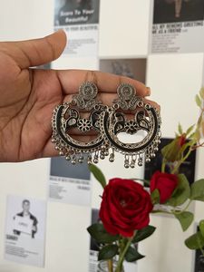 Black Silver Earrings