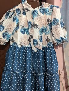 Cotton  Blue Colour  Frock  New One