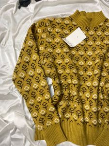 Mustard patterned Knit Sweater