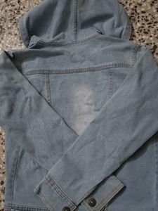 Distressed Denim Hooded Jacket