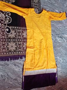 Festive Wear Long Kurti With Pant And Dupatta