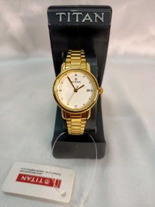 Titan Karishma White Dial Women Watch With Stainle