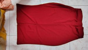 Red Two-Piece Set Skirt and Top