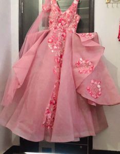 Diwali🎁 Offer Today Luxury Pink Barbie Doll Gown