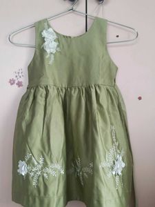 LIGHT GREEN GIRLS DRESS
