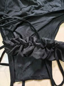 SHEIN Black Bodysuit Top