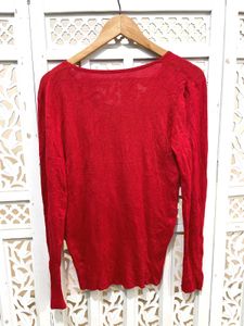 Red Sequin Embellished Sweater B