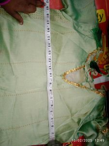 pretty pista green long kurti.