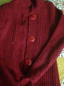 Maroon Woolen Handmade Sweater