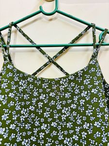 Ginger By Lifestyle Green Floral Printed Mini 👗