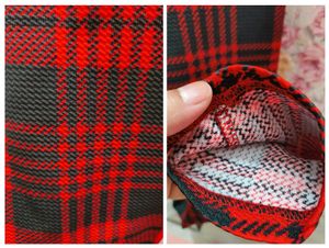 Shein Red And Black Checks Leggings