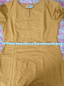 Mustard Embellished Kurta