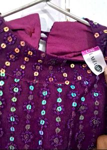 Beautiful Purple kurta with Dupatta.