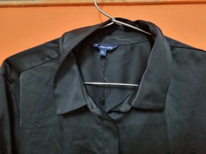 Black Georgette Shirt by Allen Solly