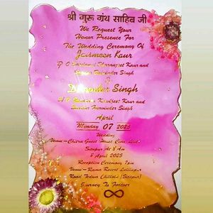Resin Wedding Invitation Card Customized Your