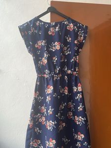 Floral Print Navy Dress