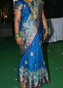 Chintamani Bridal Shalu with stitched blouse.