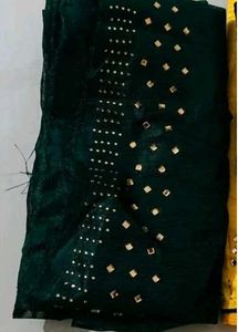 Yellow Embellished Saree