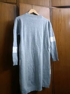 Grey Knit Sweater Dress