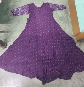 Purple Embroidered Kurta