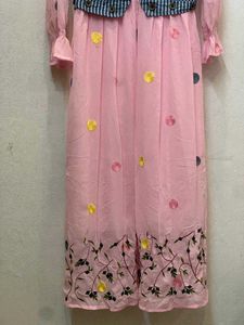 Striped Denim &amp; Pink Dress