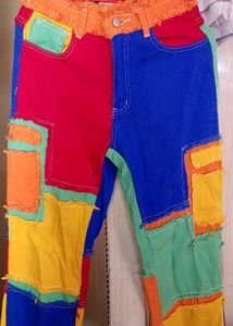 Colorful Patchwork Jeans
