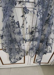 Beautiful Embroidered Grey Dupatta