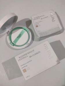 Purito Wonder Relief Centella BB Cushion Foundation With Extra Refill ~ (Sealed Pack, Shade Light Beige)