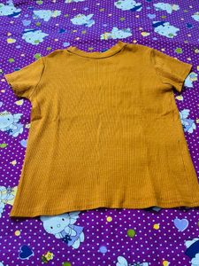 Black Ribbed T-Shirt